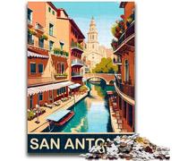 Puzzle di San Antonio per adolescenti da 1000 pezzi, attività divertenti per la famiglia a casa, regalo di compleanno, regali di viaggio, 1000 pezzi (26x38cm)