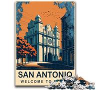 Puzzle di San Antonio, Texas, 1000 pezzi, regalo per adolescenti, perfetti per le serate di gioco, giocattolo colorato per la casa, 1000 pezzi (26x38cm)