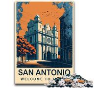 Puzzle di San Antonio, Texas, per adolescenti, 1000 pezzi, adatti dai 14 anni in su, decorazioni da parete, regali unici e di compleanno, 1000 pezzi (50x75cm)