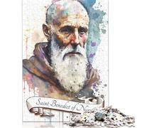 Puzzle di San Benedetto da Norcia da 1000 pezzi per adulti | Puzzle per adulti divertenti per famiglie, regali di Natale, giochi intellettuali (38x26 cm)