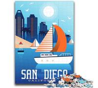 Puzzle di San Diego per adolescenti, 1000 pezzi, giocattoli avvincenti per stimolare l'intelligenza cerebrale, regali di compleanno per bambini dai 14 anni in su, 1000 pezzi (26x38cm)