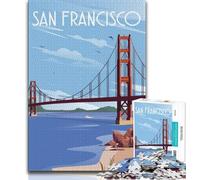Puzzle di San Francisco per adolescenti, aiuta il cervello ad allenarsi Giocattoli avvincenti per coltivare la pazienza Un'opera d'arte 50x75cm