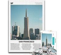 Puzzle di San Francisco per adolescenti, puzzle da 1000 pezzi, aiuta il cervello ad allenarsi, giocattoli avvincenti per coltivare la pazienza, un'opera d'arte, 50x75cm