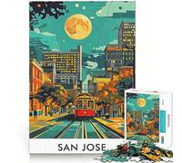 Puzzle di San Jose con scena notturna, 1000 pezzi, ideale per ragazzi, che stimola la memoria, allevia la tensione e offre un'opera d'arte raffinata (38x52cm)