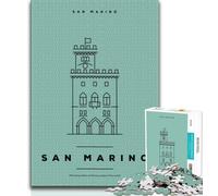 Puzzle di San Marino da 1000 pezzi per adolescenti e adulti, sfida difficile antistress, migliora l'amore tra coppie, 50x75cm