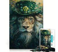 Puzzle di San Patrizio con leone, 1000 pezzi, per adulti, stimola la memoria, gioco di gruppo, assemblaggio, sorpresa natalizia (38x52cm)