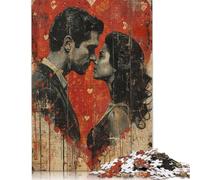 Puzzle di San Valentino con bacio, 500 pezzi, per adulti e adolescenti dai 12 anni in su, regali per la vigilia di Natale, 500 pezzi (52x38 cm)