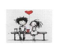 Puzzle di San Valentino strano per adulti, 500 pezzi, puzzle in legno per coppie di uomini e mogli, decorazioni stampate per amanti dell'amore, per feste di intrattenimento