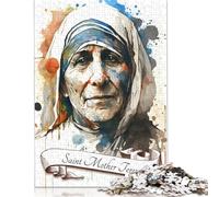 Puzzle di Santa Madre Teresa India 1000 pezzi per adulti, giocattoli educativi per l'apprendimento, giochi per famiglie, regali di compleanno per feste (75x50 cm)