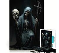 Puzzle di Santa Muerte da 1000 pezzi per adolescenti, stimola la memoria, rilassa e crea un'atmosfera magica (38x26cm)