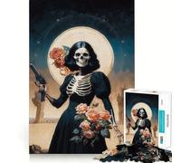 Puzzle di Santa Muerte per ragazzi, 1000 pezzi, per rafforzare la memoria, un passatempo rilassante, di qualità, ideale come regalo festivo (38x52cm)