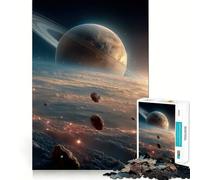 Puzzle di Saturno e asteroidi nello spazio, 1000 pezzi, per ragazzi, migliora la memoria, rilassa, bordi precisi, regalo creativo (38x26cm)
