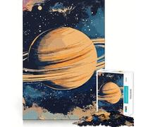 Puzzle di Saturno nello spazio da 1000 pezzi per ragazzi, gioco di logica, leggero e rilassante, taglio liscio, decorazione da parete (38x52cm)