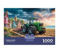 Puzzle di scena di cultura del trattore 1000 pezzi puzzle di stile pittura di paesaggio rurale gioco di puzzle di famiglia divertimento durante l'apprendimento cartone riciclato 100% per adulti