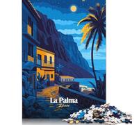 Puzzle di scena notturna di La Palma, sfida difficile, puzzle in cartone riciclato al 100% per bambini e adulti, regali di Halloween, 1000 pezzi (75x50 cm)