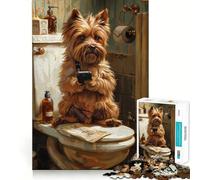 Puzzle di Schnauzer che fa la cacca per adulti, 1000 pezzi, gioco di logica, svago, taglio perfetto, regalo creativo (38x52cm)