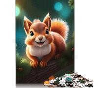 Puzzle di scoiattolo, decorazione unica per la casa, puzzle di cartone premium per adulti e adolescenti, 1000 pezzi (75x50 cm)