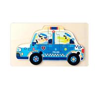 Puzzle di scuolabus, puzzle di veicoli in legno | Puzzle per veicoli per bambini in legno | Assistenza per l'apprendimento portatile, forniture per l'istruzione precoce per le capacità motorie, la cap