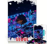 Puzzle di Seoul da 1000 pezzi per adolescenti: migliora la memoria, rilassa, bordi precisi, regalo creativo (38x52cm)