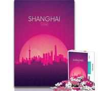 Puzzle di Shanghai, Cina, per adolescenti, 1000 puzzle, per ammazzare il tempo durante le vacanze, ogni pezzo è unico, gioco stimolante e divertente per tutta la famiglia, 38x26cm