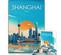 Puzzle di Shanghai per adolescenti, gioco educativo e sfida giocattolo, ideale come regalo per tutta la famiglia, 75x50cm