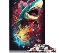 Puzzle di Shark Fantasyland Relax Challenge, giocattolo di carta rettangolare per bambini e bambine, regalo per la festa del papà, 1000 pezzi (26x38 cm)