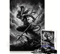 Puzzle di Shiva, divinità indù, 1000 pezzi per ragazzi, gioco di logica, rilassante, con bordi di alta qualità, da collezione 38x26cm