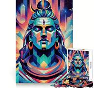 Puzzle di Shiva lo Yogi per ragazzi, 1000 pezzi, attività per lo sviluppo delle capacità cognitive da svolgere a casa, bordi precisi, regalo festivo 38x26cm