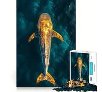 Puzzle di squalo balena nell'oceano,1000 pezzi,gioco di memoria,divertente,bordi lisci,incastro perfetto,un modo divertente per riempire le ore vuote (50x75cm)