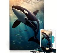 Puzzle di squalo balena per adulti,1000 pezzi,gioco stimolante per la mente,dimensioni uniformi,pezzi precisi,ideale da portare in viaggio,gioco per allenare la mente,regalo (38x26cm)