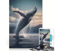 Puzzle di squalo balena per ragazzi,1000 pezzi,stimola la mente,divertente,con componenti robusti e ben definiti,un'attività di gruppo emozionante (50x75cm)