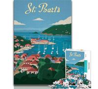 Puzzle di St Barts per adolescenti, 1000 pezzi, difficile da completare ma divertente e umoristico, regalo di compleanno, regali, decorazione murale 50x75cm
