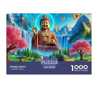 Puzzle di Statua di Buddha. 1000 pezzi. Sfida impossibile, giocattolo educativo, giochi educativi, decorazione per la casa per adulti e bambini dai 14 anni in su 52x38cm/1000pezzi
