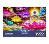 Puzzle di Statua di Buddha. 1000 pezzi. Sfida impossibile, giocattolo educativo, giochi educativi, decorazione per la casa per adulti e bambini dai 14 anni in su 70x50cm/1000pezzi