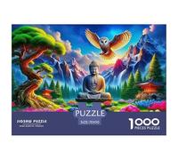 Puzzle di Statua di Buddha. 1000 pezzi. Sfida impossibile, giocattolo educativo, gioco educativo, decorazione per la casa per adulti e bambini dai 14 anni in su 70x50cm/1000pezzi