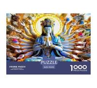 Puzzle di Statua di Buddha. 1000 pezzi. Sfida impossibile, giocattolo educativo, gioco educativo, decorazione per la casa per adulti e bambini dai 14 anni in su 70x50cm/1000pezzi
