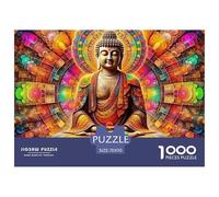 Puzzle di Statua di Buddha. Puzzle per adulti e bambini. 1000 pezzi. Sfida impossibile, giocattolo educativo, gioco educativo, decorazione per la casa per regali di giochi educativi 70x50cm/1000pezzi