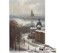 Puzzle di Stoccolma, Svezia, giocattoli di decompressione, puzzle rettangolare di carta per bambini e adulti dai 12 anni in su, regali di Natale, 1000 pezzi (38x26 cm)
