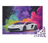 Puzzle di supercar fantastico ed elegante, estremamente difficile, molto difficile da completare, adatto per adulti, 500 pezzi (52x38 cm)