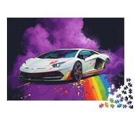 Puzzle di supercar fantastico ed elegante. Un divertente gioco per famiglie, adatto ad adulti, adolescenti e bambini. Design unico e super difficile. 500 pezzi (52x38 cm).