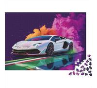 Puzzle di supercar fantastico ed elegante. Un gioco altamente creativo con un alto livello di difficoltà, adatto ad adolescenti e adulti. 1000 pezzi (75x50 cm).