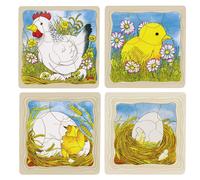 Goki 57521 Puzzle Chicken, Multicolor