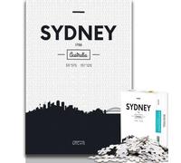 Puzzle di Sydney, Australia, per adulti e adolescenti, antistress, sfida difficile, adatti per la decorazione del desktop, 50x75cm