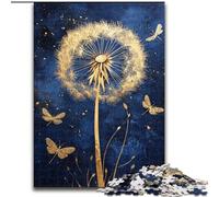 Puzzle di tarassaco con libellule per adolescenti, 1000 puzzle, arte interessante, riduzione dello stress, lista dei desideri con Babbo Natale per 14 anni (26x38cm)