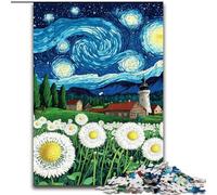 Puzzle di tarassaco sotto il cielo notturno per adulti e ragazzi, 1000 pezzi, giocattoli, giochi educativi, antistress, regali unici per compleanni e compleanni (50x75cm)