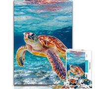 Puzzle di tartarughe marine da 1000 pezzi per adolescenti, difficili da completare ma divertenti e spiritosi, regalo di compleanno, regali, decorazioni murali (38x26cm)