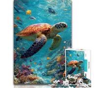 Puzzle di tartarughe marine per adolescenti, 1000 pezzi, giocattoli educativi per l'apprendimento, giochi per famiglie, regalo di compleanno, regali (38x26cm)
