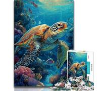 Puzzle di tartarughe marine per adolescenti, giocattoli di gioco stimolanti Ogni pezzo è unico Gioco stimolante e divertente per tutta la famiglia (50x75cm)