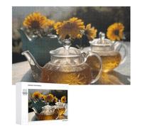 Puzzle di tè sul tavolo 1000 pezzi puzzle in legno personalizzato foto puzzle per adulti amici immagine puzzle regali per matrimonio, compleanno, San Valentino, decorazione per la casa