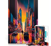 Puzzle di Times Square di New York da 1000 pezzi per adolescenti, rompicapo, divertimento, arte, assemblaggio, oggetto da collezione (38x52cm)